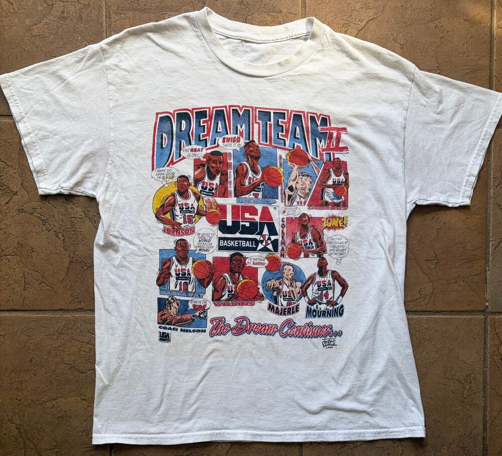 Vintage 1994 USA Basketball Dream Team II T-Shirt Salem Sportswear 90s Medium